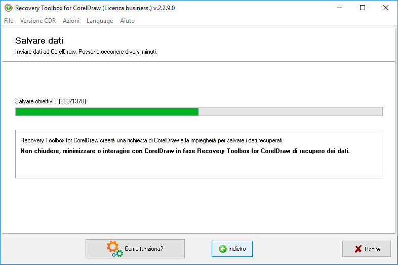 recuperare un progetto coreldraw danneggiato